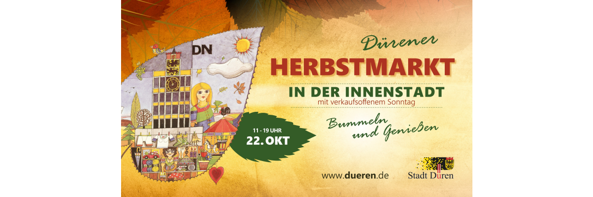 Infostand auf dem "Dürener Herbstmarkt" am 22.10.2023 von 11 - 19 Uhr - Infostand auf dem "Dürener Herbstmarkt" am 22.10.2023 von 11 - 19 Uhr