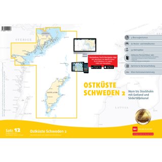 Sportbootkarten Satz 12: Ostküste Schweden 2