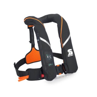Secumar, automatische Rettungsweste, Survival 275 Harness schwarz / orange