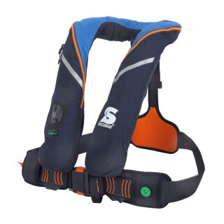 Secumar, automatische Rettungsweste, Survival 220 Harness blau-orange