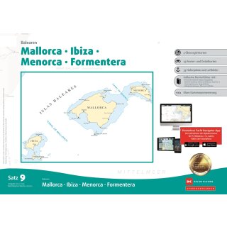 Sportbootkarten Satz 9: Balearen (Ausgabe 2022/2023)
