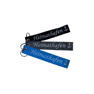 Filz Schlüsselanhänger „Heimathafen“ mit Anker – maritimer Schlüsselanhänger 18 cm